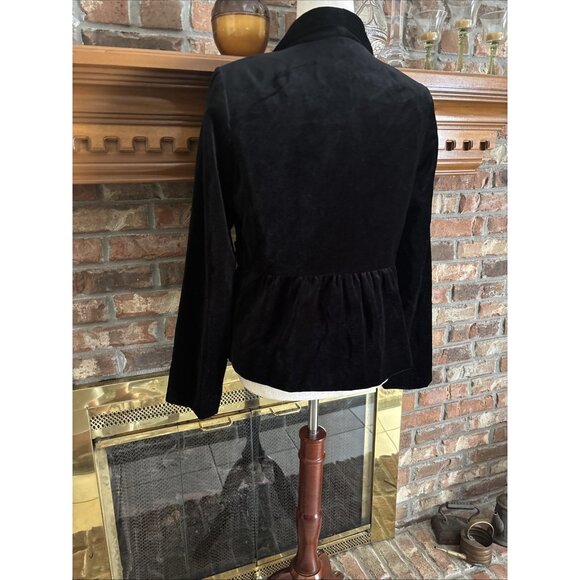 Jcrew Black Velvet Blazer Size 10 - Picture 3 of 7